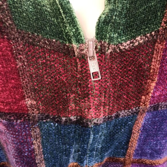 Vintage Women's Large  Jacket Loominus Handwovens Patchwork Art Sleeveless Vest - Picture 3 of 6